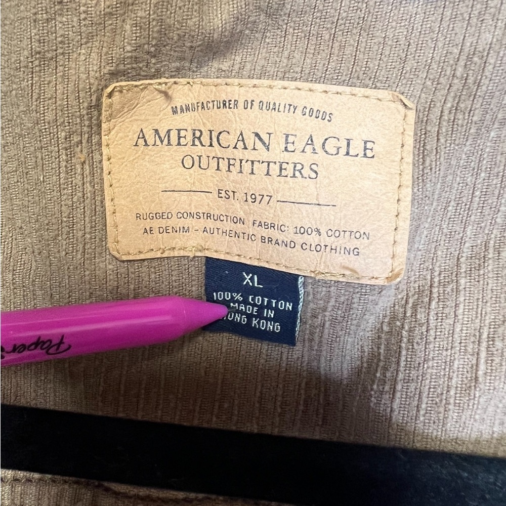 American Eagle Y2K Corduroy Trucker Jacket Men’s XL Brown - Picture 4 of 4